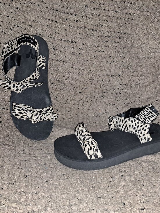 Maguire Shoes - MAGUIRE-Marsala-Leopard Print Sandals-Ankle Wrap/Bows-Sz 39-NWOB